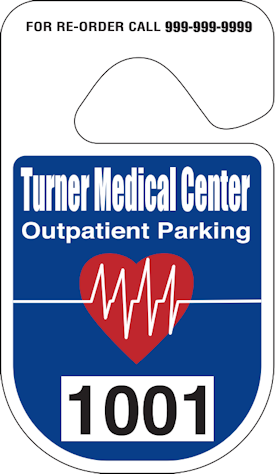 Images of our Custom Plastic Hanging Parking Permits