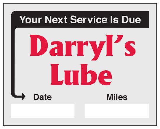 Images of our Service Reminders No. 1207