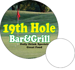 Octagon shape security yard sign