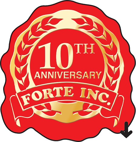 Images of our Custom Embossed Roll Labels No. 1885