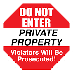 Octagon Shape Polyethylene Signs