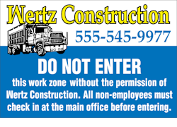 Square Cornered Polyethylene Signs