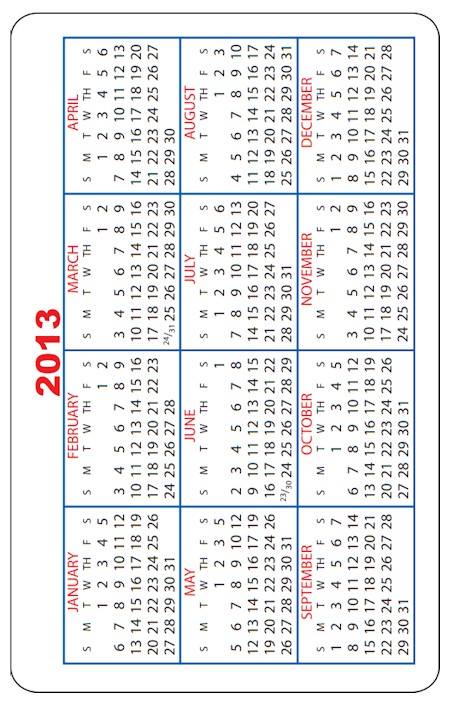 Images of our 2026 Custom Printed Customer Punch Cards No. 3320B