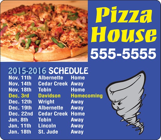 Images of our 2026-2027 Local Team Schedules No. 3328