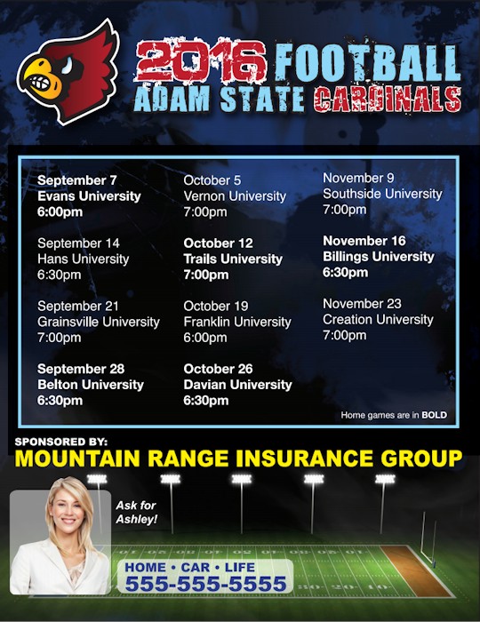 Images of our Team Schedule Magnets No. 3348