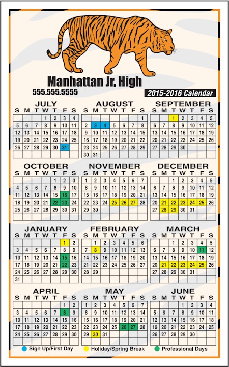 Images of our 2026 Magnetic Calendars No. 3351