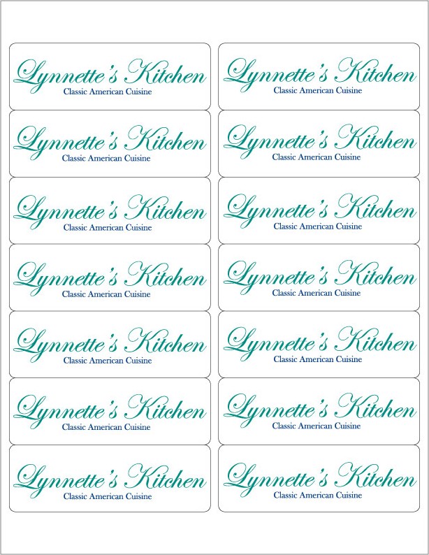 Images of our Laser Label Sheets No. 34101