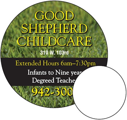 Images of our 2 inch round Refrigerator Magnet No. 343