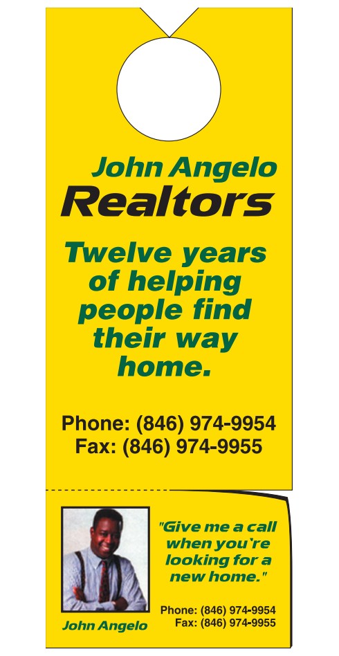 Images of our Custom Door Hangers No. 3834