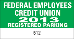 Vinyl and Revlective Parking Permit No. 443