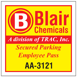 Vinyl and Revlective Parking Permit No. 462