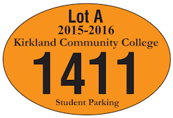 Vinyl and Revlective Parking Permit No. 463