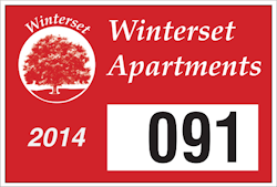 Vinyl and Revlective Parking Permit No. 464