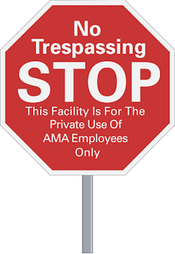 Octagon shape security yard sign