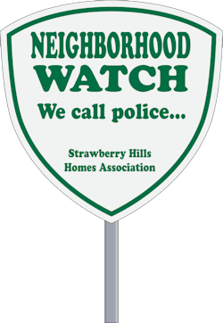 Shield shape security yard sign