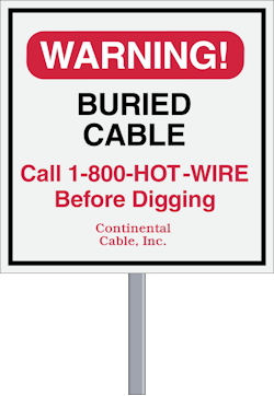 Square shape security yard sign