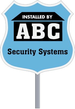 Badge shape security yard sign