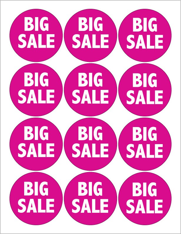 Images of our Custom Printed Label Sheets No. 52941