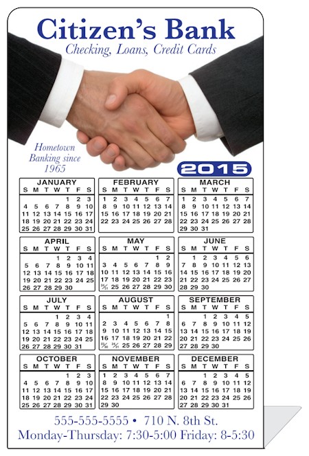 Images of our 2026 Plastic Calendars No. 5541