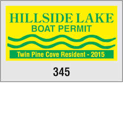 Face Adhesive Parking Permit No. 602