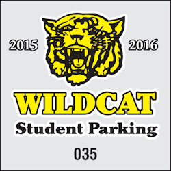 Face Adhesive Parking Permit No. 604