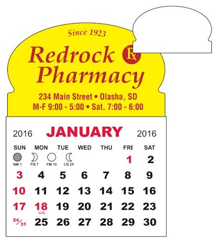 Images of our 2026 Calendar Pads No. 7112