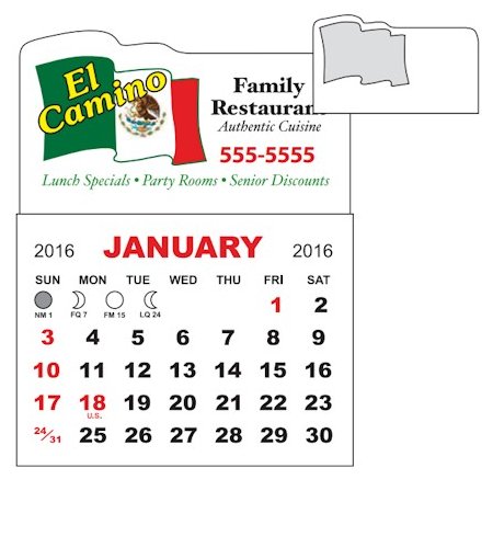 Images of our 2026 Calendar Pads No. 7122