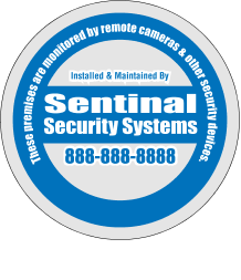 Circle shape security sticker