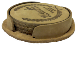 leather coaster set of 4