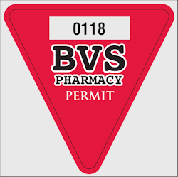 Face Adhesive Parking Permit No. 8106