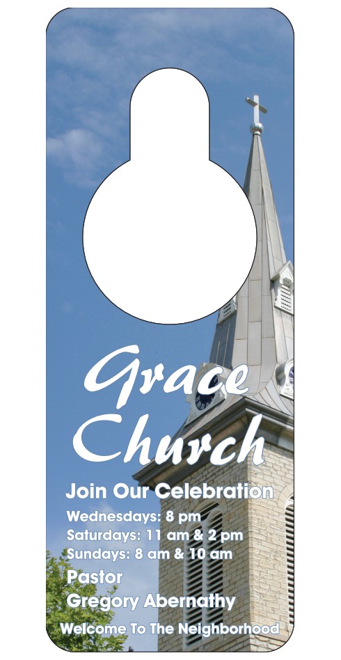 Images of our Custom Door Hangers No. 830