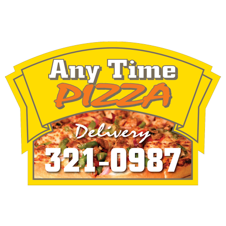 Images of our banner with box Custom Vehicle Door Graphics #996 with 3 colors on White Vinyl