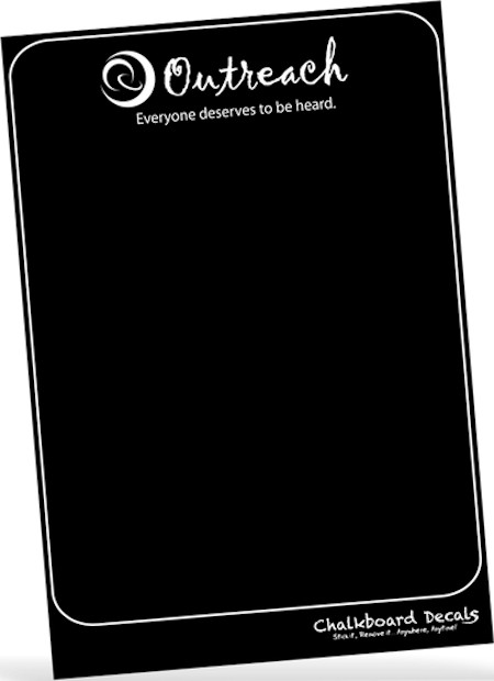 Images of our Custom Printed Chalkboards on Vinyl No. G1561