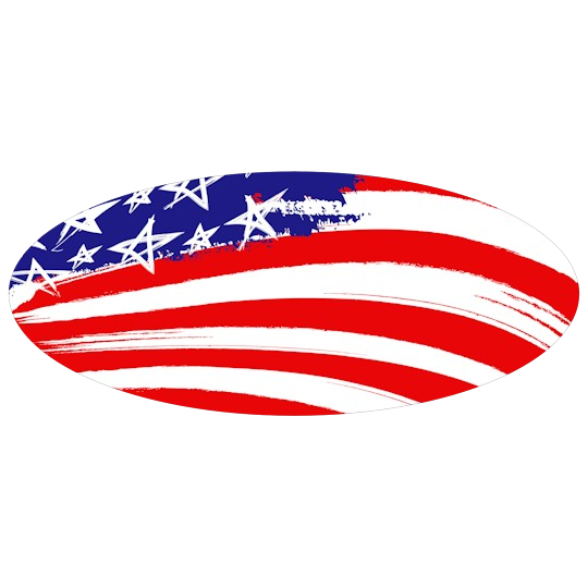 Image of our Number 21407 7" x 3" Oval non-adhesive sticker on White Static Cling Vinyl