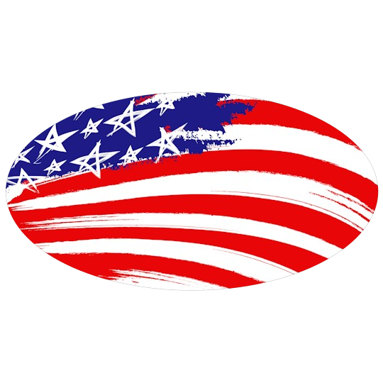 Image of our Number 21607 7.5" x 4" Oval non-adhesive sticker on White Static Cling Vinyl