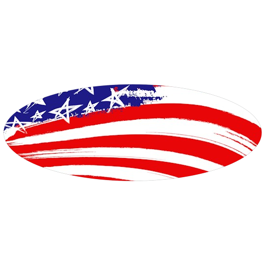 Image of our Number 21707 8" x 3" Oval non-adhesive sticker on White Static Cling Vinyl