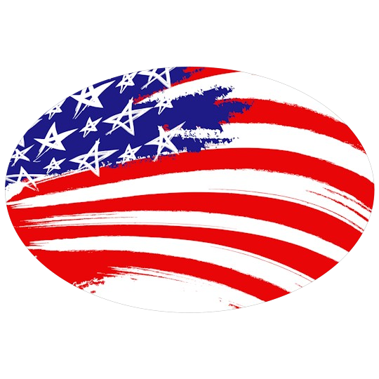 Image of our Number 21907 8.25" x 5.5" Oval non-adhesive sticker on White Static Cling Vinyl