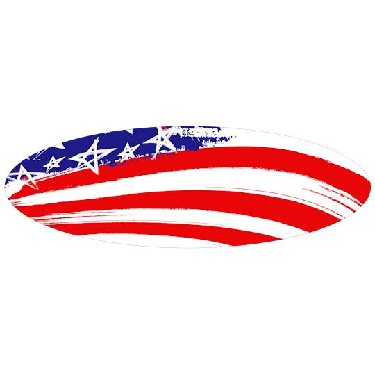 Image of our Number 22007 9" x 3" Oval non-adhesive sticker on White Static Cling Vinyl