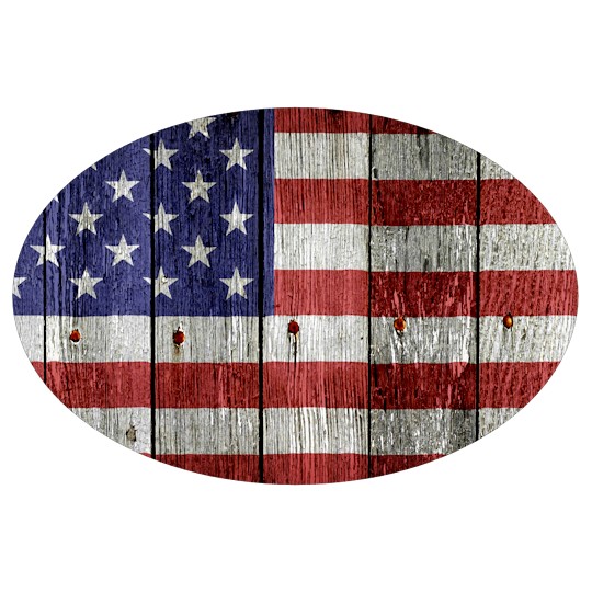 Image of our Number 40607 4.5" x 3" Oval non-adhesive sticker on White Static Cling Vinyl