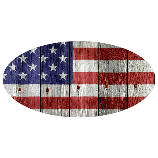 Image of our Number 41207 6" x 3" Oval non-adhesive sticker on White Static Cling Vinyl