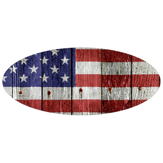 Image of our Number 41407 7" x 3" Oval non-adhesive sticker on White Static Cling Vinyl