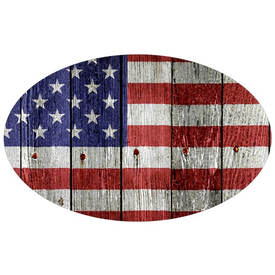 Image of our Number 41807 8" x 5" Oval non-adhesive sticker on White Static Cling Vinyl