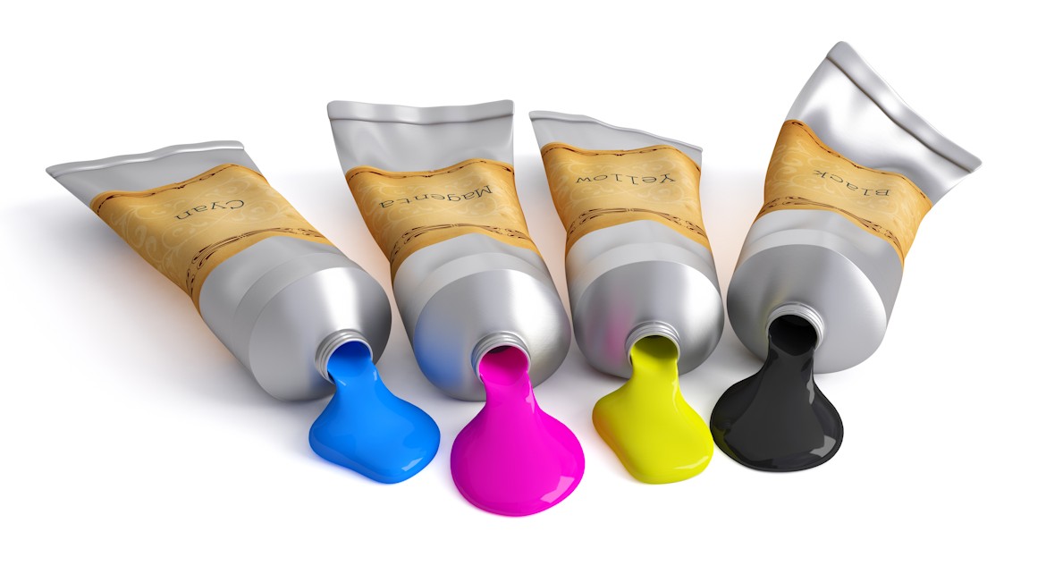 four-color process inks used in printing